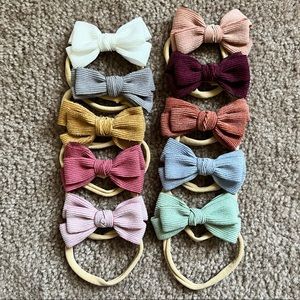 Velvet Nylon Baby Bow Bundle